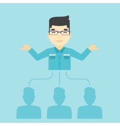 Businessman choosing employee vector image