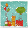 Christmas greeting card vector image