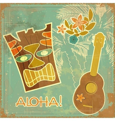Aloha card vector image