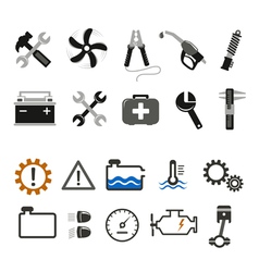 Car mechanic and service icons vector image
