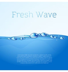 Blue water template vector image