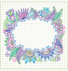 Hand draw doodle frame element vector image