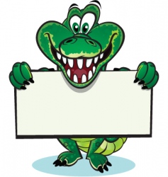 Cute crocodile mascot vector image