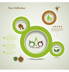 Organic food bubbles vector image