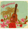 Vintage Hawaiian postcard vector image