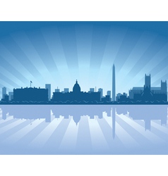 Washington skyline vector image