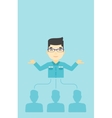 Businessman choosing employee vector image