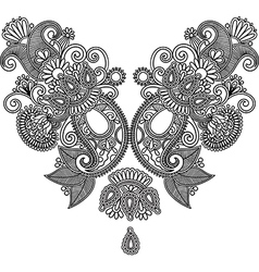 Neckline embroidery fashion vector image