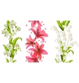 Flower borders vector image
