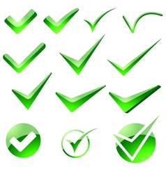 Glossy Check Mark vector image