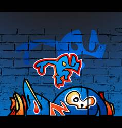 Graffiti wall vector image