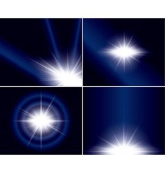 Abstract backgrounds with flash for design - set vector image