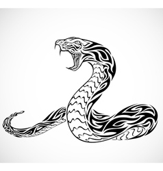 Snake tribal tattoo vector image