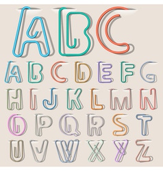 Clip paper alphabet vector image