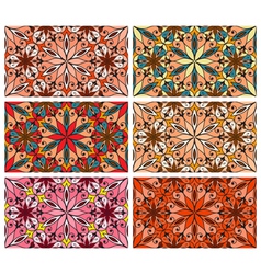 Seamless pattern set vector image