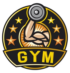Gym label Gym label vector image