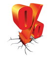 Percent discount vector image