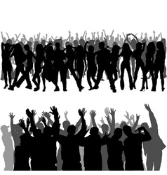 Crowd Silhouettes vector image