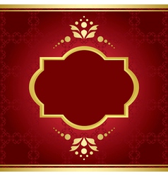 Elegant card with golden decor vector image