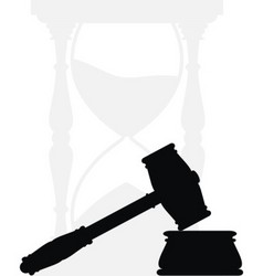Hammer anvil hourglass vector image