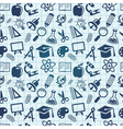 Seamless pattern with education icons vector image