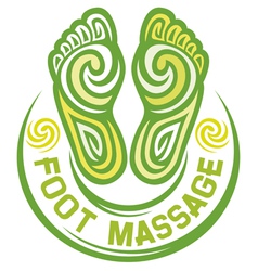 Foot massage symbol vector image