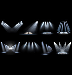 Different light effect elements bright lights Vector Image