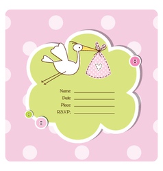 Baby shower card vector image