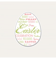 Easter egg typographical background vector image