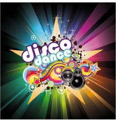 Disco music background vector image