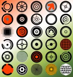 Radial elements vector image