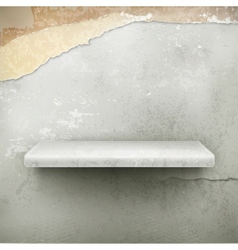 Empty shelf vintage background vector image