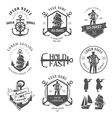 Set of vintage nautical vector image