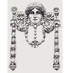 The reliefs of the 19th century Kiev buildings vector image