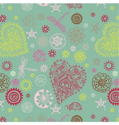 Floral seamless pattern vector image