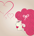 Dreaming girl vector image