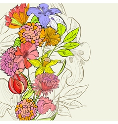 Template for floral card vector image