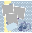 Cute template for babys card vector image