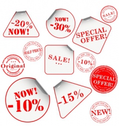 Retail sale tags vector image