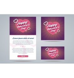 happy valentines day email template vector image vector image