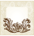 Frame ornate card announcement vector image
