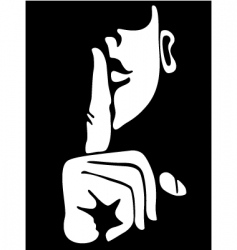 Silence vector image