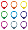 Set of map pointers vector image