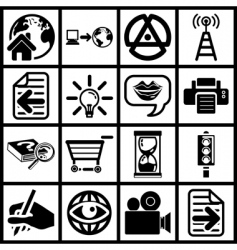 Internet web icons vector image