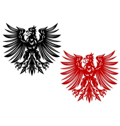 Red and black eagles vector image