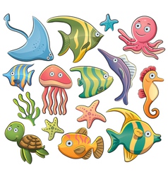 Sea Animals Collection Sea Animals Collection vector image