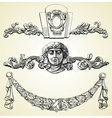 The reliefs of the 19th century Kiev buildings vector image