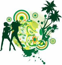 Party time at the beach vector image