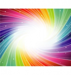 Rainbow spiral background vector image