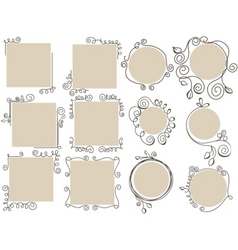 Doodle frames collection vector image